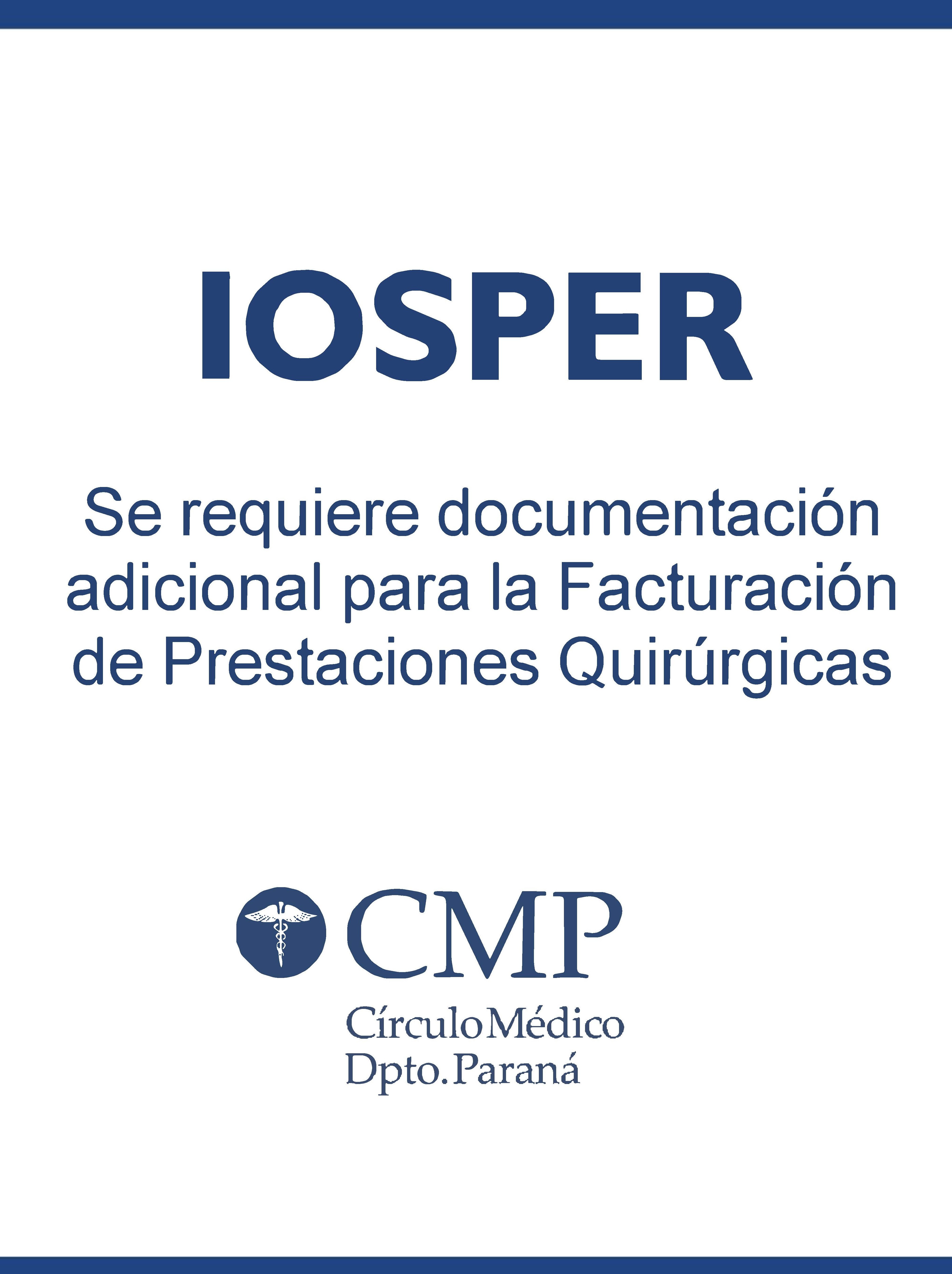 IOSPER Prestaciones Quirúrgicas